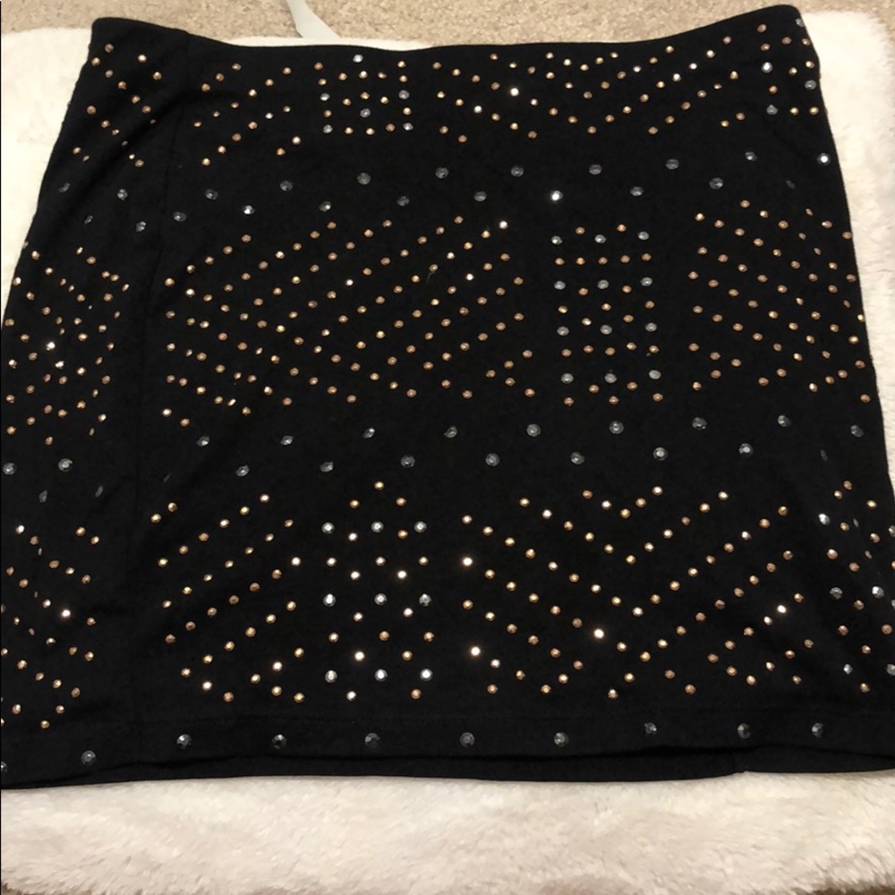 Mini studded skirt